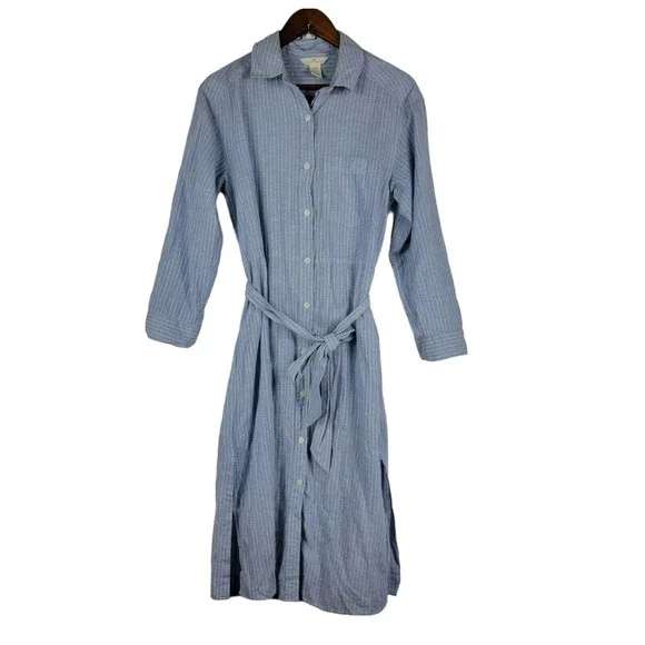 how to stretch linen dress Belted Stretch Linen-Blend Dress